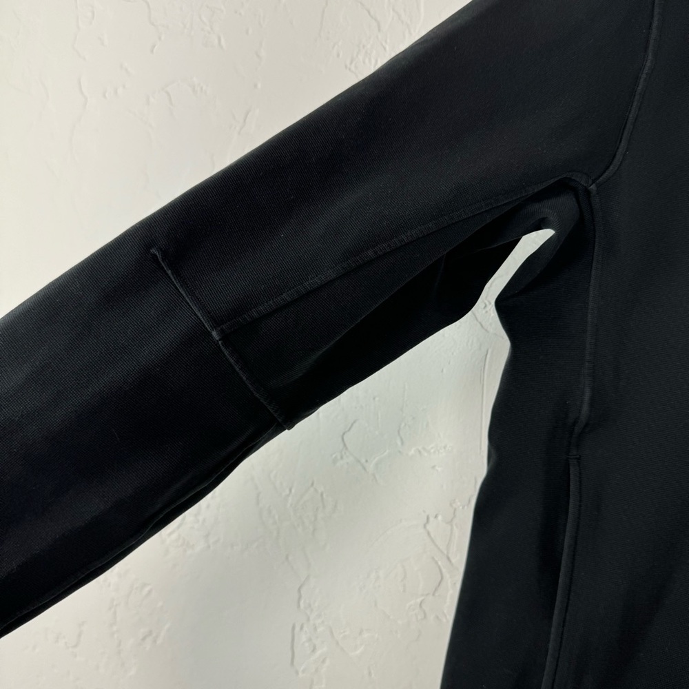 Lululemon Sojourn Track Jacket Coat Solid‎ Black Workout Athletic Full Zip Down - Picture 6 of 11